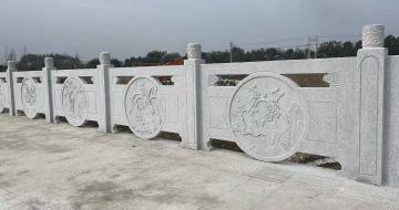 萍乡芝麻白河道栏杆 石材栏杆
