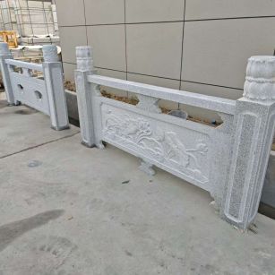 萍乡芝麻白河道栏杆 石材栏杆